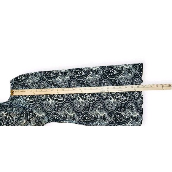 Uncle Frank Black Paisley Top with Lace Back Anthropologie Women's Size L - Picture 5 of 7